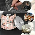 thumbnail image 4 of Yayeee Ashtray with Lid for Cigarette Smokeless Stainless Steel Home Ash Holder, Christmas Snowman, 4 of 7