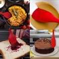 thumbnail image 4 of Silicone Spatula Set 6 piece sets of baking tools Stainless Steel Core scratch free heat resistant silicone scraper shovel for Cooking, Baking and Mixing (Red 6), 4 of 5