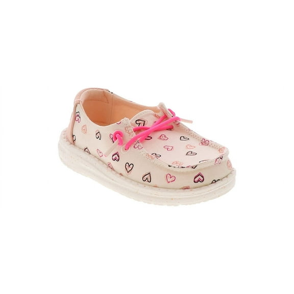 Heydude Wendy Toddler Double Hearts Toddler Girls' Casual Shoe | 40797-102 White
