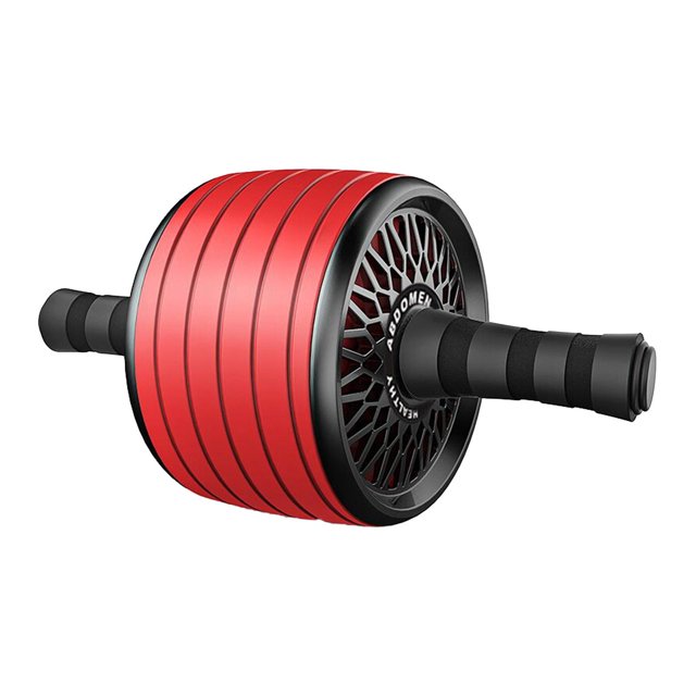 Wheel Abdominal Workout Gimnasio en casa Sin ruido Control del vientre rojo kusrkot Rueda de rodillos abdominales