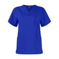 thumbnail image 3 of Women's Scrub Sets, Modern V Neck Scrub Top & Jogger Pant with 8 Pockets Professionals Soft Stretch Medical Nursing Uniforms Set royal blue Medium, 3 of 7