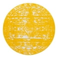 thumbnail image 3 of Unique Loom Lennon Collection Area Rug - Zal (3' 1" Round Yellow/Ivory), 3 of 7