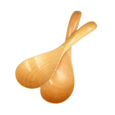 2 Pcs Wooden Rice Spoon Home Kitchen Supply Soup Spoons Dining Table Dedicated Bamboo