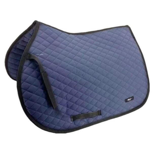Mantilla para silla de montar de caballo, mantilla para saltos, mantilla para espectáculos, protector amortiguador, almohadilla amortiguadora Azul