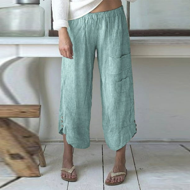 plus size striped wide leg pants