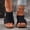Black, variant on Womens Toe Post Sandals Wedge Platform Sandals Hook And Loop Solid Color Summer Beach Shoes Sandals For Women Casual Walking Shoes Womens Sandals Brown US :8