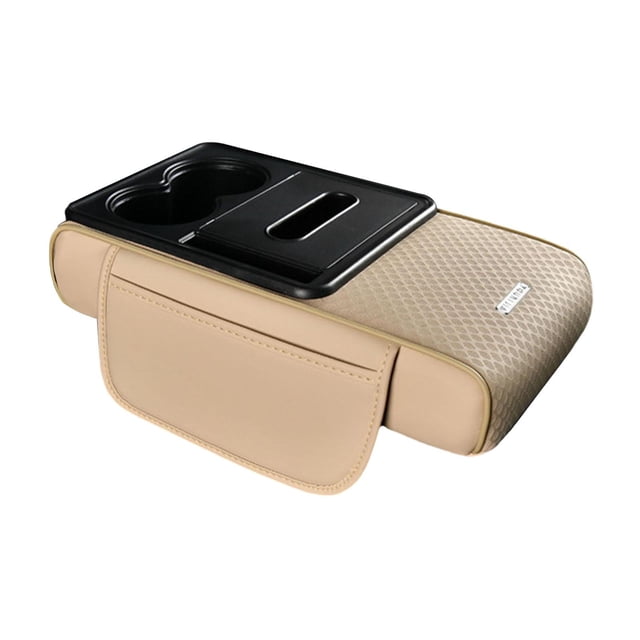 Alfombrilla para reposabrazos de coche, versátil, protector de consola central, organizador de consola Beige