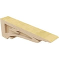 thumbnail image 5 of 2"W x 12"D x 4"H Thin Mayflower Rough Cedar Woodgrain TimberThane Corbel, Primed Tan, 5 of 6