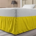 thumbnail image 1 of Aboriginal Bed Skirt, Yellow Color Palette Monochromatic Dotted Nested Motifs Pattern, Elastic Bedskirt Dust Ruffle Wrap Around for Bedding Decor, 4 Sizes, Yellow Mustard, by Ambesonne, 1 of 2
