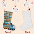 thumbnail image 3 of ¡Corre, Charlie Brown! (2) Tema: Calcetines de Navidad, fino lino blanco para colgar en escaleras y chimenea, decoración navideña para el hogar, regalo de Navidad. 54cm × 38cm, 3 of 5