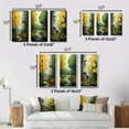 thumbnail image 4 of Designart "Orange Green Trees Canopy Collage II" Cottage Wall Art Set Of 3 - Green Trees Gallery Wall Set For Home Decor, 4 of 7