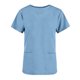 thumbnail image 5 of Tamaño Más Manga Corta Tops para las Mujeres V Cuello Bolsillo Suéter Blusa Casual Camisa Uniforme, 5 of 6
