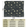 thumbnail image 3 of DouZhe Ultra-Soft Micro Fleece Lightweight Flannel Bed Blanket, Cartoon Sun Star Moon Blue Print Cozy Warm Throw Blankets, 60"x50", 3 of 7