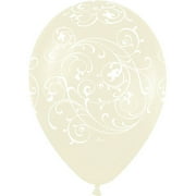 Filigree Pearl Ivory Latex Balloons