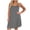 Gray, variant on Women Summer Pajama Dress Casual Scoop Neck Sleeveless Pj Mini Dress Spaghetti Strap Camisole Dresses