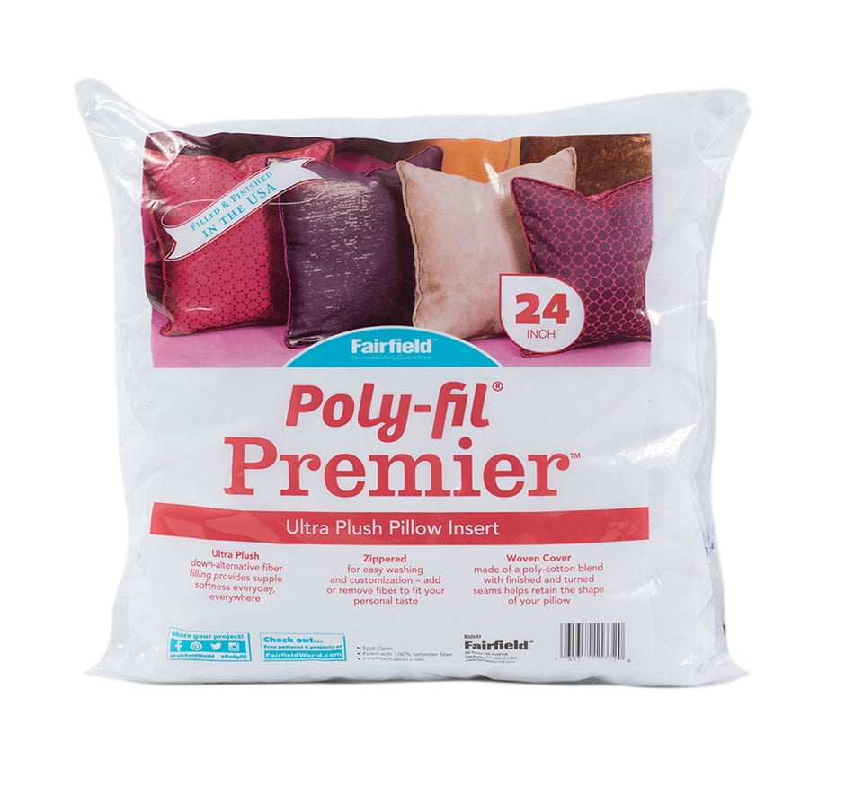 Fairfield Poly-Fil Premier Mini Accent Pillow Insert 10 x 10 White 