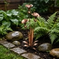 thumbnail image 5 of Flamed Copper Three Calla Lilies Garden Stake with Bells,Metal Flower Yard Art Decor Outdoor Wind Bell Stake for Lawn Patio Garden Decoration Rustic Ornament, 5 of 7