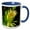 Blue/White, variant on 3drose, Night Blooming Cereus Flower - Na01 Dpb0026 - Douglas Peebles, 11oz Two-tone Green Mug