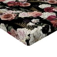 thumbnail image 4 of Ambesonne Flowers Fitted Sheet, Blossoming Roses Romantic, California King, Black Multicolor, 4 of 5