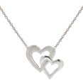 thumbnail image 1 of Collier Double Cœur en Argent Sterling, 18 Pouces, 1 of 1