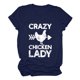 thumbnail image 2 of ICHUANYI Clearance Womens Work Tops Short Sleeve Out Blouse Farmer Funny Letter Print Shirt T-Shirt Tops(Navy, XXL) ICHUANYI WER2023081207173, 2 of 6