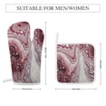 thumbnail image 2 of Colorful Marble Pattern Oven And Pot Holders Sets, Heat Resistant Pads Kitchen Decor for Cooking Baking BBQ Grilling, Christmas Kitchen Gifts, 2 of 6