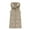 Khaki, variant on Women's Winter Long Hooded Quilted Vest Casual Lightweight Sleeveless Down Vest Padded Coat Jackets Outerwear