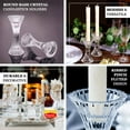 thumbnail image 4 of Efavormart 2 Pack | 5" Clear Crystal Hour Glass Pillar Candlestick Stands, Reversible Taper Candle Holders With Diagonal Stripes, 4 of 11