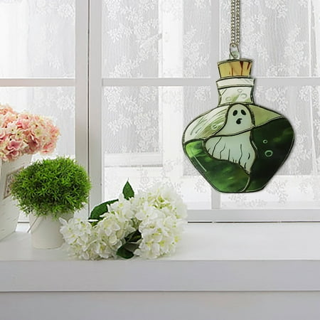 

YUEHAO Hangs Ghost Stained Acrylic Window Hangings Decor Garden Decoration Pendant Bottle Decoration Home A