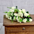 thumbnail image 5 of Artificial Flower Buds Bouquet Simulation Floral Decor Plastic Silk Cloth Fake Flower Bouquet, White, 5 of 6