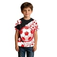 thumbnail image 4 of Likimi Toddler Girls Boys T Shirt Short Sleeved Crew Neck Soccer Print Lightweight Summer Fashionable Tees Black Size 1-2 Years, 4 of 4