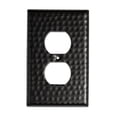thumbnail image 1 of Monarch Abode 19118 Hand Hammered Switch Plate, 1-Gang, Matte Black, 1 of 4