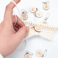thumbnail image 5 of 16Pcs Removable Markers with Wooden Storage Box for Knitting and Crocheting,Wood Crochet Marker Charms, 5 of 7