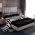 thumbnail image 1 of Erosebridal Zebra Leopard Print Bed Sheets Set Twin Size, Rectangle Geometric Bed Sheets Twin, Animal Decorative,, 1 of 7
