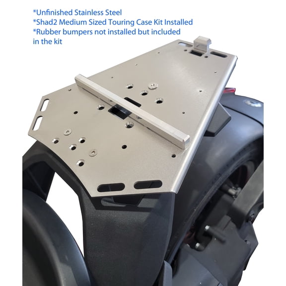 Can Am Ryker Luggage Rack with Medium Shad Mounts for use with Max Mount Stainless Steel Finish