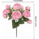 thumbnail image 3 of Flores artificiales de peonía, rosas de simulación, ramos de boda, rosas florales falsas, ramo de flores de seda, rosas blancas atadas a mano, flores de seda a granel (rojo a, o, 3 of 5