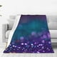 thumbnail image 1 of Balery Purple and Green Glitter Manta de Felpa Suave y Acogedora – Cobija de Franela Aterciopelada para Cama, Lavable y Cálida para Sofá, Mascotas, Transpirable-50"x40", 1 of 7