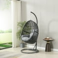 thumbnail image 1 of Patio PE Rattan Swing Chair With Stand for Balcony, Courtyard 82622, 1 of 8