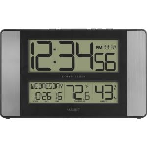 ATOMIC DIGITAL WALL CLOCK WITH INDOOR TEMP & (Best Temp And Humidity For Cigars)
