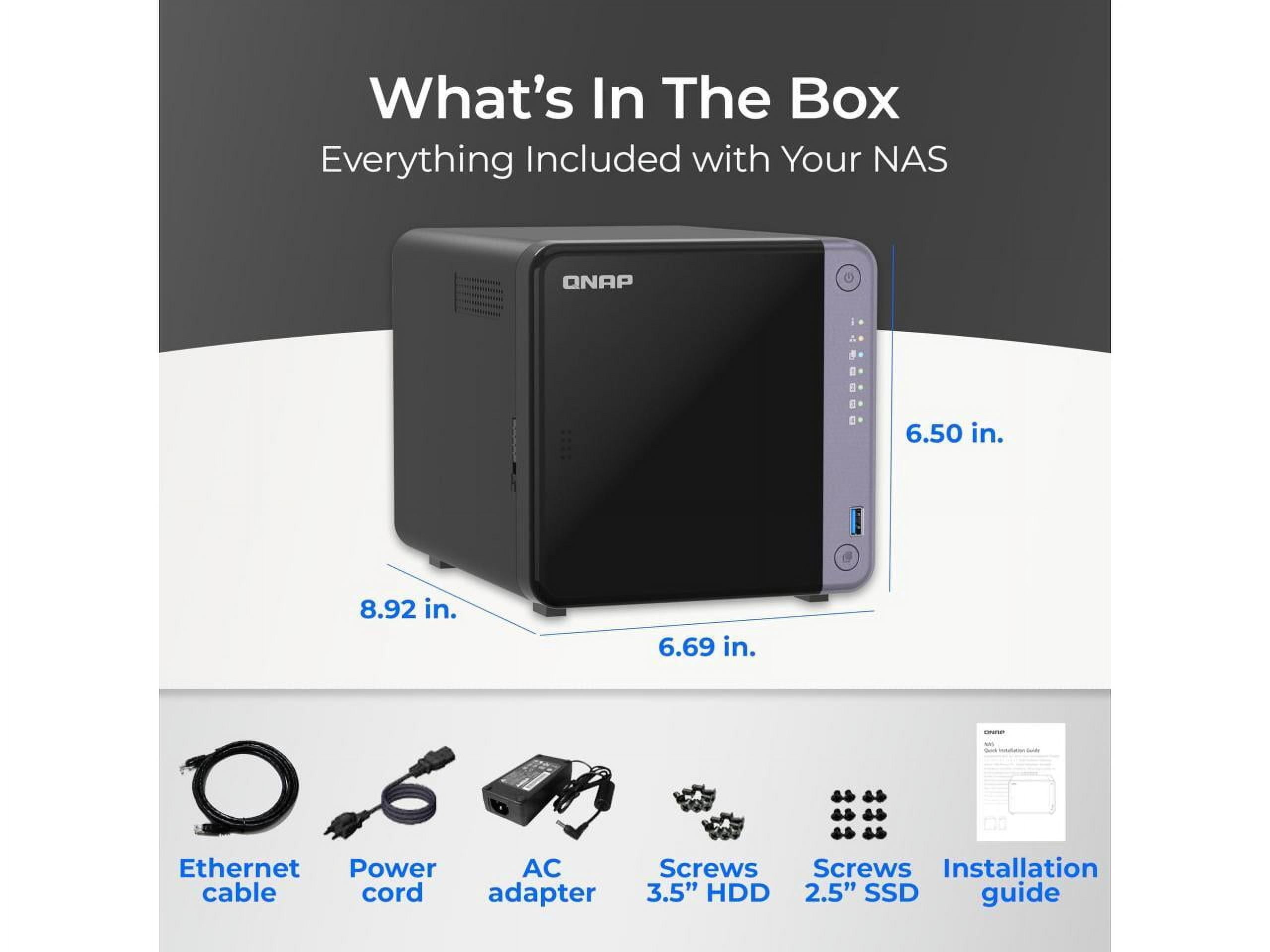 QNAP TS-432X-4G-US 4 Bay 10GbE Desktop NAS with ARM Alpine AL524 Quad-core Processor and 4 GB DDR4 RAM (Diskless)