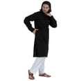 thumbnail image 3 of Atasi Chemise Henley Homme Manches Longues Col Mandarin Ethnique Longue Tenue-8985, 3 of 7