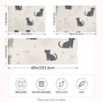 thumbnail image 2 of Yayeee Pillowcase Queen Size Set of 2 Satin Wrinkle Resistant Pillow Case, Black Cute Cats, 2 of 7