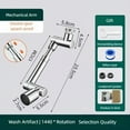 thumbnail image 4 of 1440 °   Rotatable Scalable Metal Faucet Aerator Bathroom Tap Splash-proof Bubbler Faucet Filter Nozzle Tap Saving Water Extender, 4 of 6