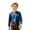 A-Blue117, variant on JAJAHO Dress Shirts For Boy Button Down Shirt Long Sleeve Striped Patchwork Stand Collar Blouses School Uniform Wear 2-14Y Comfy Tops