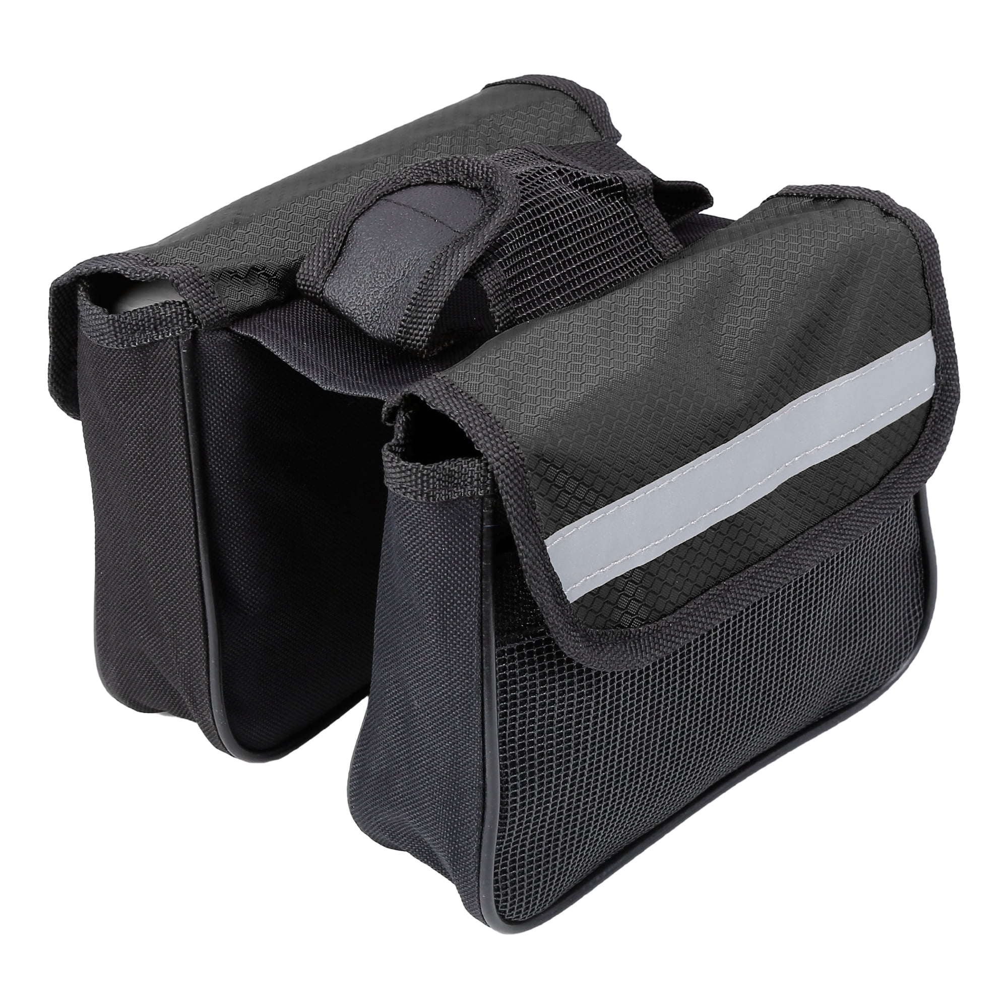 18x15x15cm Bike Saddlebag Bicycle Frame Bag Tool Pouch Pack Storage Bag Waterproof Black