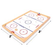 GoSports Ice Pucky Wooden Table Top Hockey Game for Kids & Adults