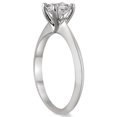 thumbnail image 2 of SZUL Women's AGS Certified 1 Carat Knife Edge Diamond Solitaire Ring in 14K White Gold (J-K Color, I2-I3 Clarity), 2 of 4