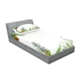 thumbnail image 2 of Ambesonne Tropical Fitted Sheet & Pillow Sham Set, Frame Style Palm Trees, Twin, Multicolor, 2 of 2