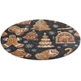 thumbnail image 5 of Christmas My Favorite Gingerbread Cookies Round Carpet Circle Rug Outdoor Patio Area Rug Washable Large Area Rugs Hallway Room Decor Fitness Mats, 5 of 8