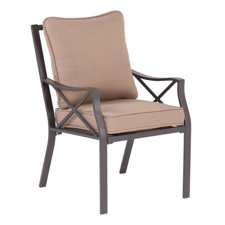 Mainstays Sandhill Outdoor Patio Dining Set, 7 Piece Metal Cushioned